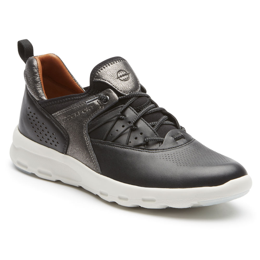 Womens Sneakers - Rockport Walk Bungee - Black - CPLO73416